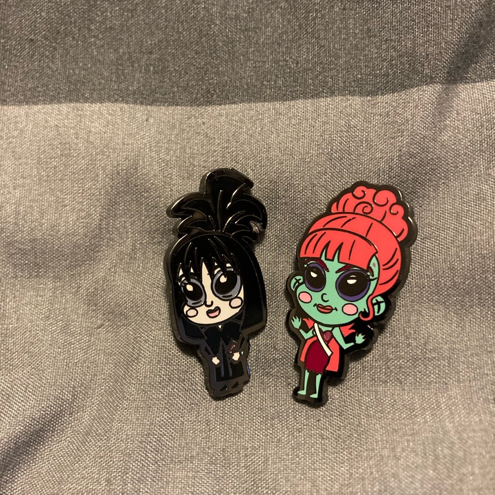 Beetlejuice Pins Set - Black and Red